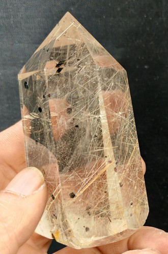 274g RARE NATURAL HAVE RUTILATED QUARTZ CRYSTAL POINT - Picture 3 of 14