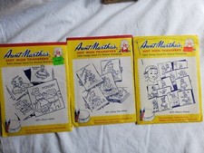 Aunt Martha's Hot Iron Transfers lot of 3, Nursery Ryhmes, Prints for tea towels