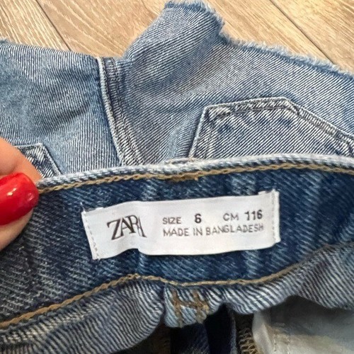Zara Girls Shorts Denim Distressed Size 6 Jean - Picture 3 of 4