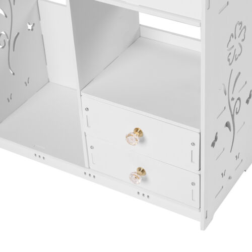 Bathroom Wall Mounted Cabinet Shelf Bedroom Kitchen 2 Drawers Storage Organizer - Picture 12 of 20
