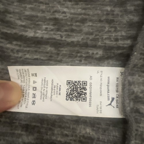 Puma full zip hoodie sweater youth kids medium 10 / 12 long sleeve Pink /gray - Picture 4 of 7