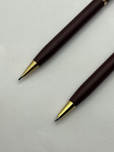 Vintage Bradley Ball Point Pen And Mechanical Pencil Set Burgundy Personalized - Picture 6 of 7