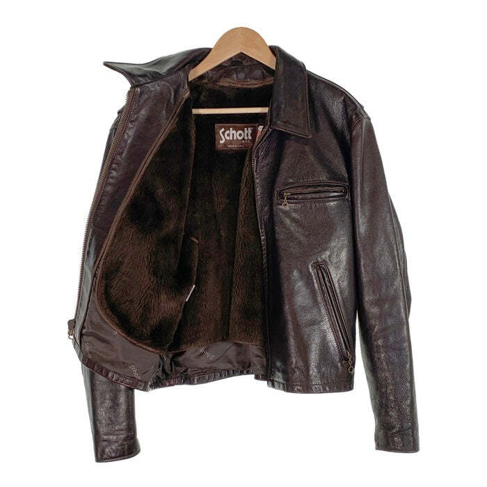 schott シングルライダース ボアライナー付き　S ブラック Schott シングルライダースジャケット ボアライナー着き