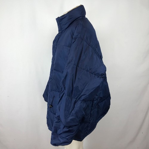 FILA SPORT ~ MENS XL ~ LARGE DOWN PUFFER JACKET COAT REVERSIBLE TAN BLUE - Picture 4 of 9