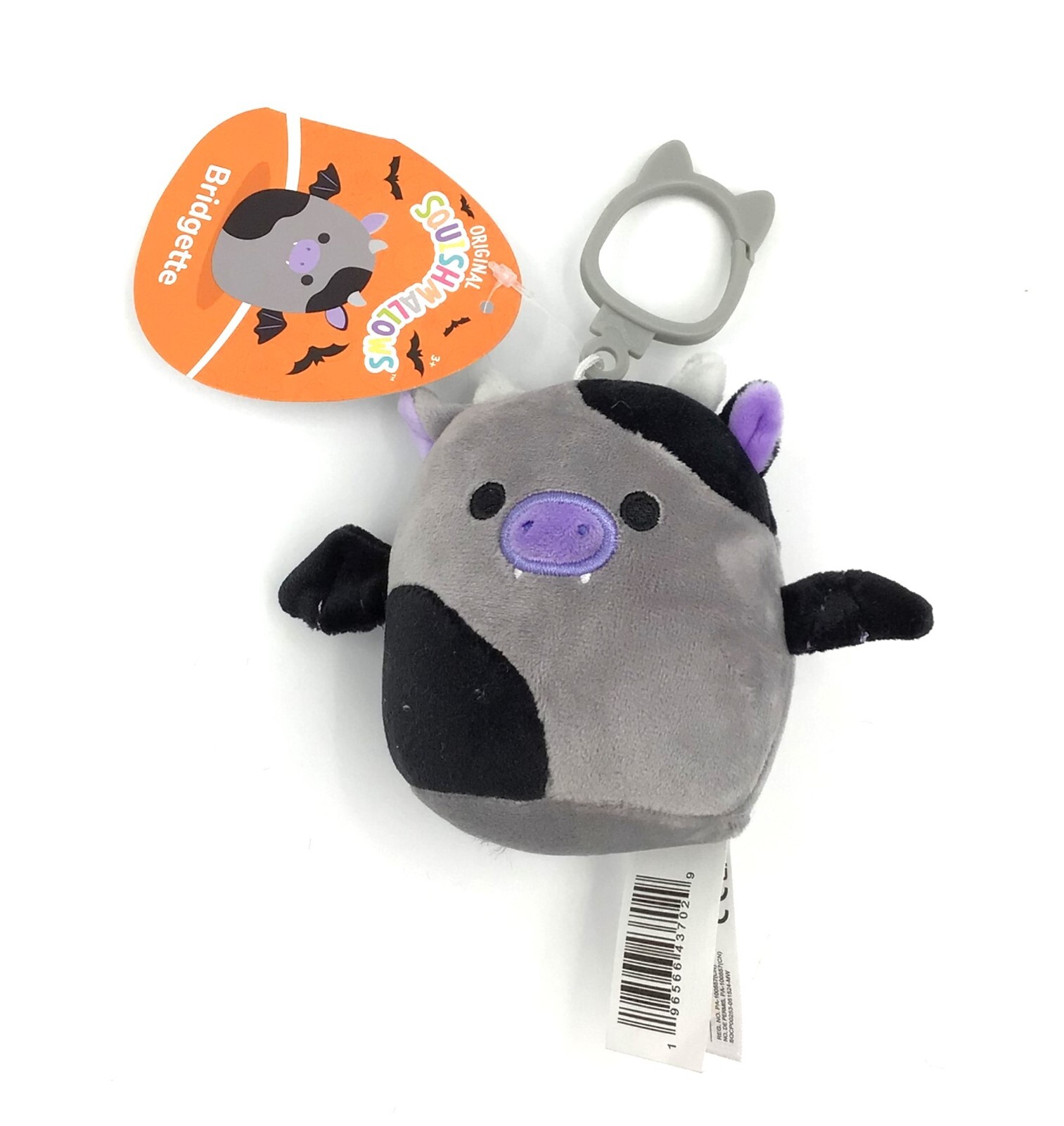 Мягкая игрушка Kellytoy с зажимом на Хэллоуин 2024 Корова Бриджит, 3,5 дюйма, NWT