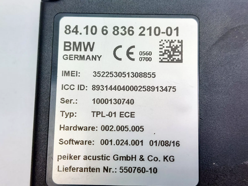 MINI COOPER F55 F56 2016 TELEMATICS BLUETOOTH CONTROL MODULE ECU 6836210 - Picture 12 of 12