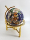 Vintage Gemstone Globe for Desktop 7.5in tall