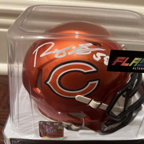 Roquan Smith, signiert, Chicago Bears Flash Mini Helm, Beckett zertifiziert - selten - Bild 2 von 7