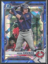 2021 Bowman Chrome Sapphire Keoni Cavaco Minnesota Twins #BCP-73 A