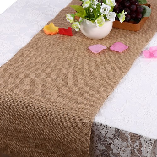 30cm*2m Natural Jute Table Runner For Rustic Home Decoration NEW - Picture 4 of 12