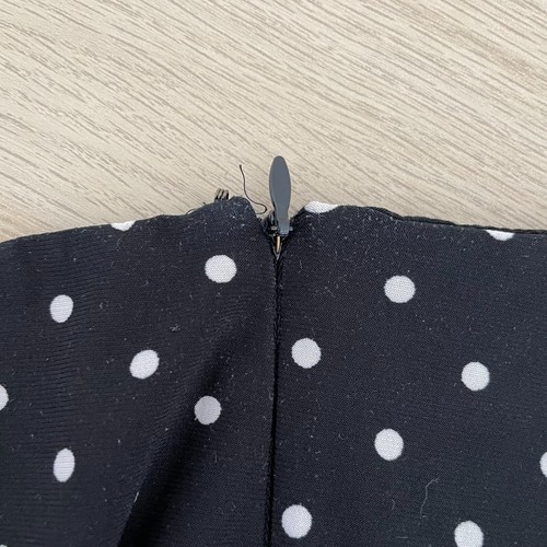 Lauren Ralph Lauren Jumpsuit Womens 14 Black White Polka Dot Sleeveless Stretch - Picture 7 of 12