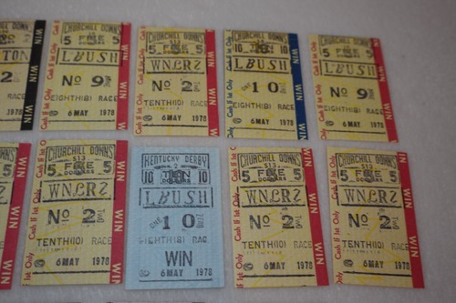 Kentucky Derby 1978 Churchill Downs Alydar Affirmed Betting Ticket Lot (13) - Picture 3 of 7