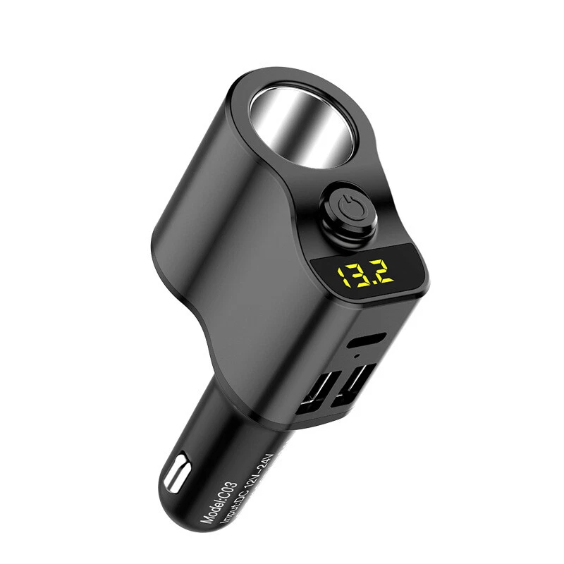 80W car cigarette lighter socket Splitter Car Charger Adapter USB C Type PD port - image 3 of 4