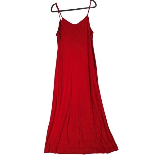 Faded Glory Women size XL Red Spaghetti Strap Maxi Dress Party Lined Timeless - Picture 12 of 12