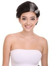 Black Purple Wig for Party Cosplay Coco Mama Imelda Rivera Grandmother HW-3645