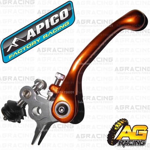 Juego de palancas de embrague de freno Apico Orange Flexi para KTM SX 65 2019 motocross - Imagen 6 de 7
