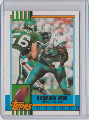 1990 Topps Traded Rookie Card #43T Richmond Webb Miami Dolphins