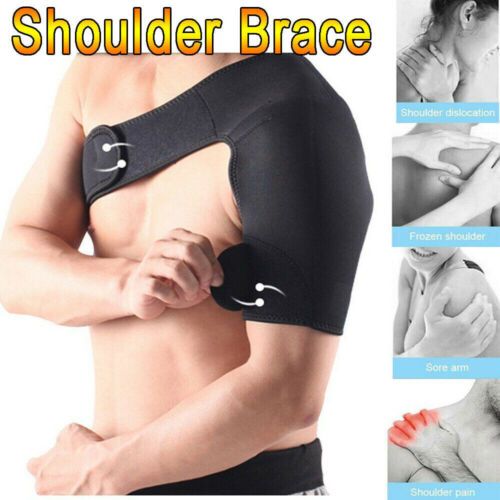 UK Shoulder Support Brace Arm Injury Guard Strap Bandage Compression Sleeve Wrap - Picture 2 of 20