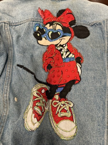 Children's Place Girls Small Minnie Mouse Applique Denim Jean Jacket Disney - Picture 4 of 8