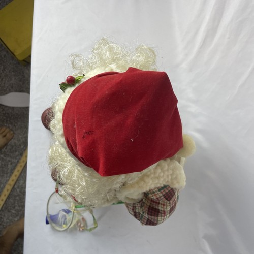 telco motionette Christmas Santa Ice Fishing Missing Pond Vintage 18 Inch - Picture 4 of 10