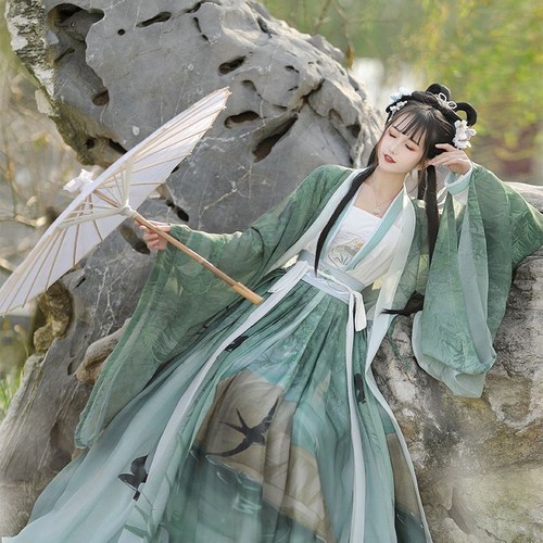 Women Ancient Chinese Hanfu 3pcs Sets Cosplay Costume Dance Dress Party Outfit - Picture 24 of 32