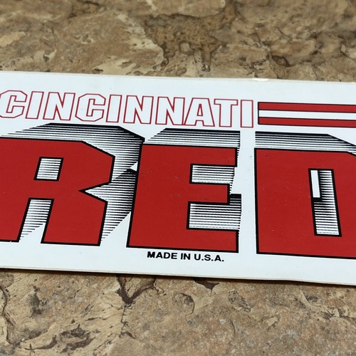 Vintage Cincinnati Reds Bumper Sticker Official MLB Baseball 1989 USA 11” JD - Picture 5 of 7