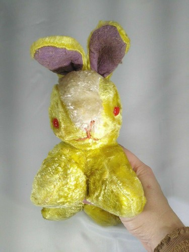 Vintage Rabbit Easter Bunny Plush Stuffed Animal Toy 1940-50s Well-Loved - Picture 2 of 12