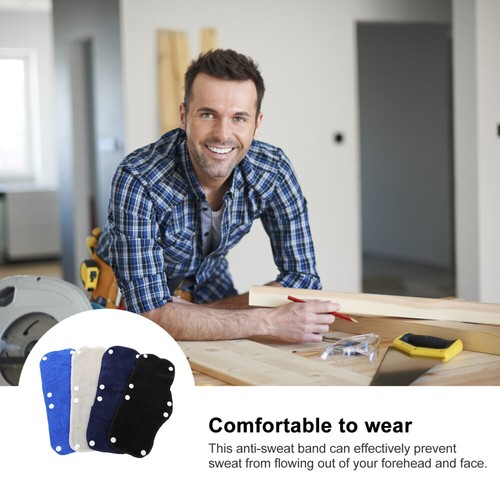 4 Pcs Sweatband Hard Hat Bands Washable Absorbing Liners for Hardhat Miss - 第 6/12 張圖片