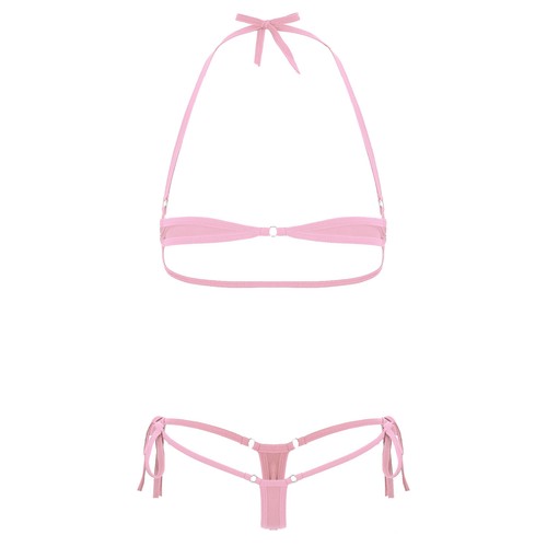 Damen Badeanzug Sexy Badeanzug Neckholder Bademode Dreieck Dessous Set - Bild 54 von 122