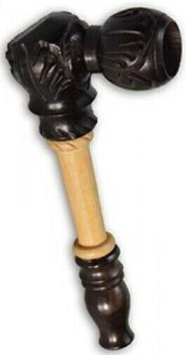 Antique Smoking Pipe Two Tone Wooden Carved Cigarette Pipe For Senior & Adults - Picture 3 of 3