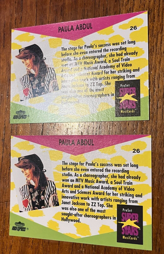 1991 Pro Set Superstars - MusiCards #26 Paula Abdul - Trading Card - Bild 2 von 5