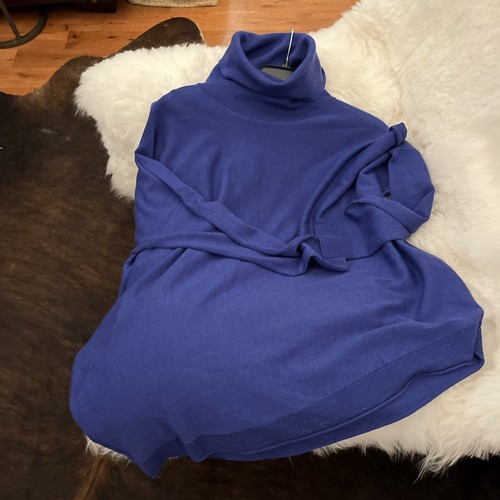 NWT Eileen Fisher Adriatic Merino Wool Jersey Turtleneck Sweater Top Size L $238