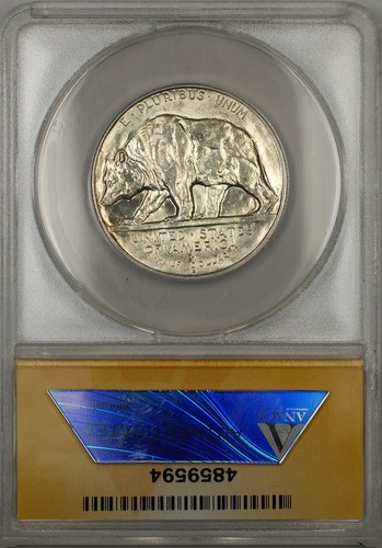 1925-S California Commem Silver Half 50c ANACS MS-60 Details Clnd (Better Coin) - Picture 2 of 2