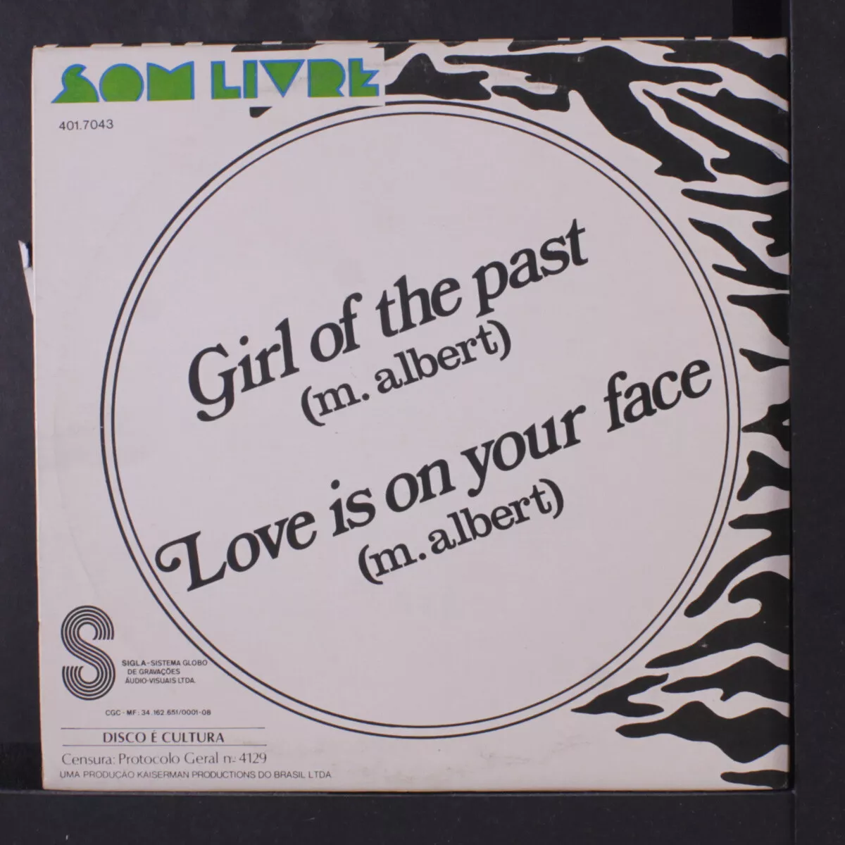 PETER MCGREEN: girl of the past / love is on your face Som Livre 7 Single