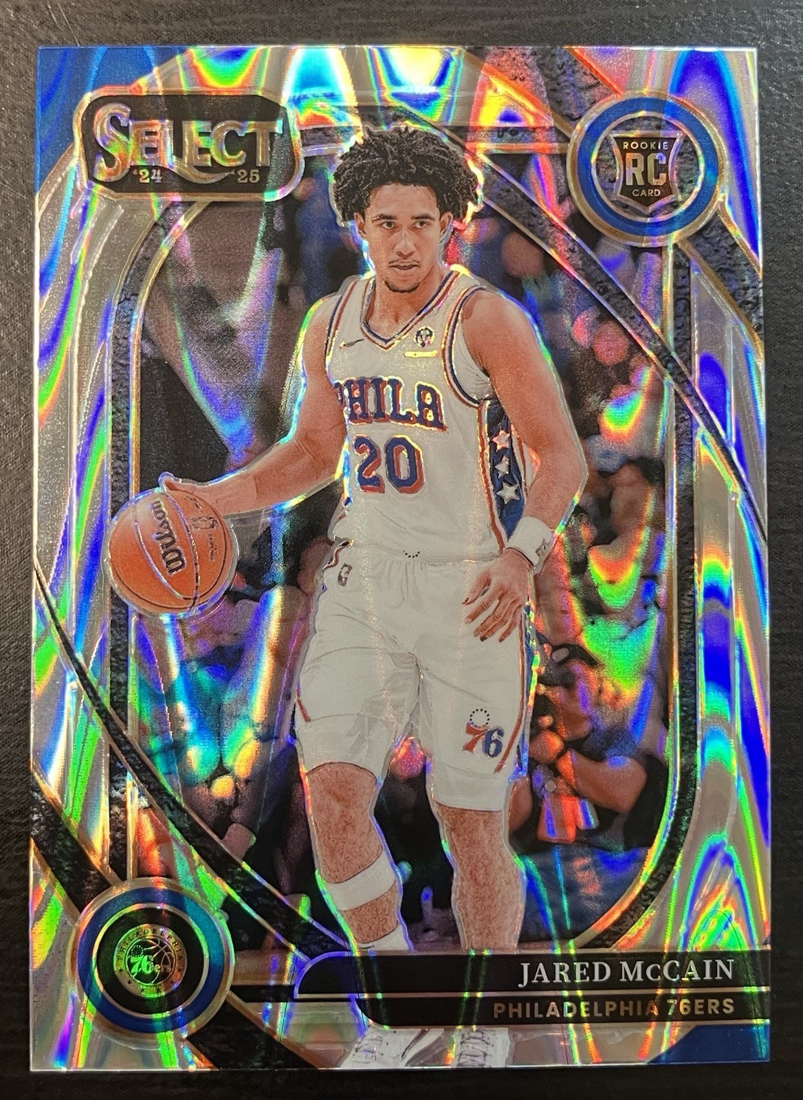 2024/25 Panini Select Jared McCain Courtside Tectonic Silver Prizm RC