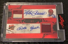 2023 Leaf Superlative MIKE SCHMIDT PETE ROSE Patch Jersey AUTO Red /5 Phillies