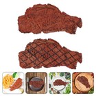 2Pcs Artificial Steak Props Fake Food Models for Restaurant Display