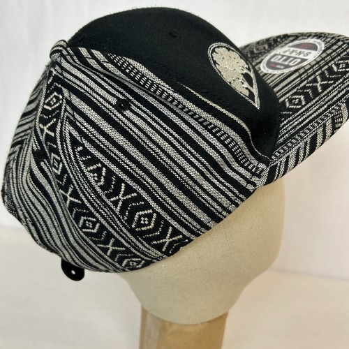 Otto 3030 Pro Baseball Cap Mens Black White Tribal Print Snapback Adjustable - Picture 3 of 13