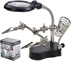 LED Light Helping Hands Soldering Magnifier Station Professional 3.5X 12X Mag...