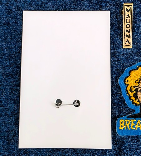 MADONNA BREATHLESS GOLD ENAMEL PROMO PIN, PATCH,BADGE LOT BOY TOY / DISNEY 1990 - Picture 7 of 8