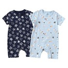 New ListingBaby Boy Rompers Short Sleeves Todder Summer Clothes Outfit Cotton Rocket Sta.