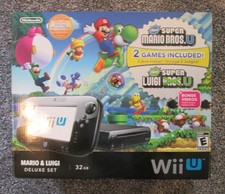 Nintendo Wii U Mario & Luigi DELUXE SET BOX Original Owner! 100% Complete!