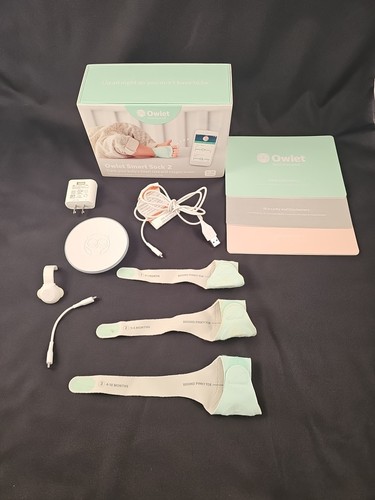Owlet Smart Sock 2 Mint Green Baby Monitor Heart Rate O2 Sensors Complete