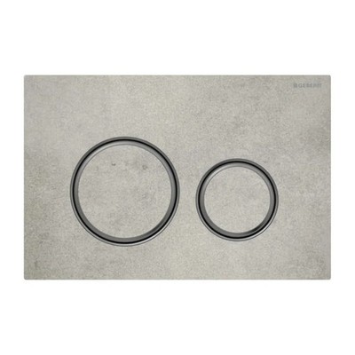 Geberit Platte Sigma50 RouEffekt Beton / Schwarz Chrom Doppeltaste | 115.6