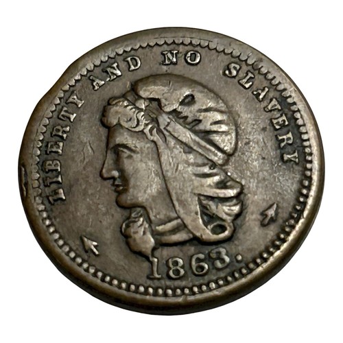 Antike Bürgerkriegs Medaille - Freiheit und keine Sklaverei - Bild 2 von 7