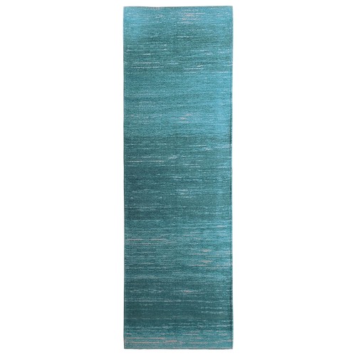 AMIDA 9ft Hall Rugs Runners Non Slip Abstract Teal Runner Rug with Rubber Bac... - Picture 6 of 7