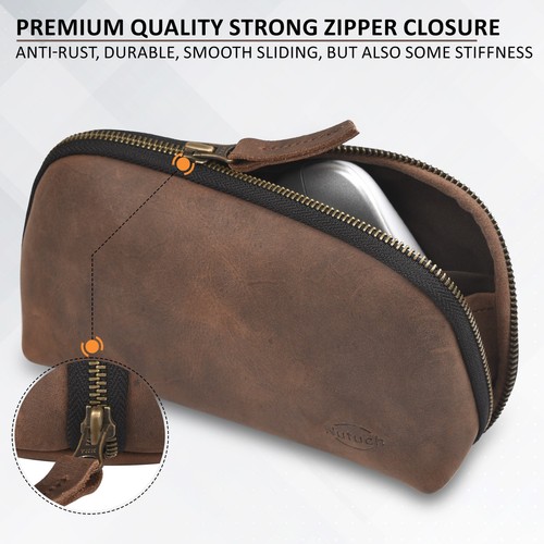 Bolsa técnica de cuero para cables cargadores teléfono | Bolsa técnica | Bolsa de accesorios de viaje - Imagen 7 de 12
