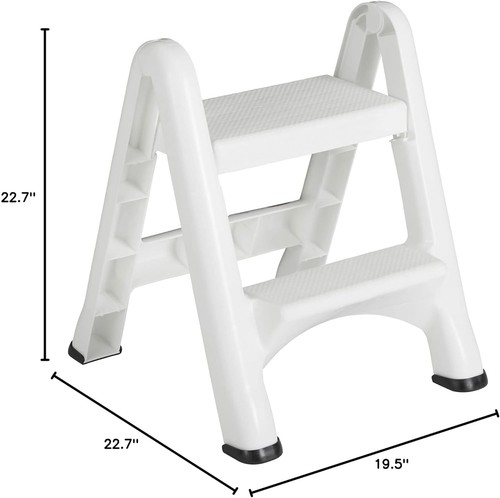 Rubbermaid EZ Step Folding Stool, 2-Step, White 1 Pack, - Picture 9 of 9