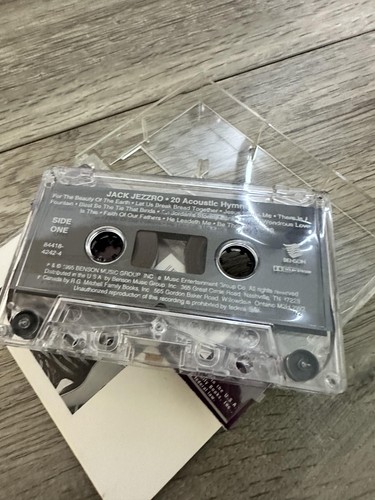 Vintage Cassette 20 Acoustic Hymns Jack Jezzro 1995 Christian Gospel Benson - Picture 5 of 6