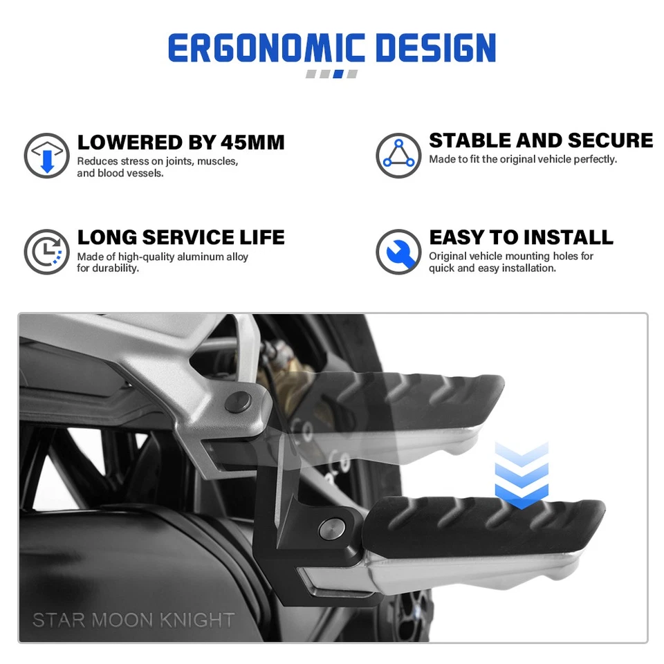 For BMW S1000XR Rear Passenger Footrest Lowering Kit M 1000XR Adjust Footpeg - Image 4 of 4